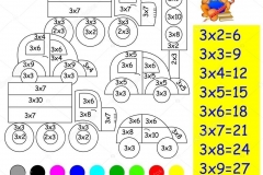 Математические-раскраски-на-таблица-умножение-на-3